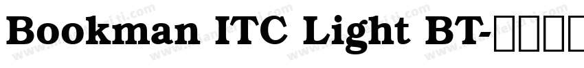 Bookman ITC Light BT字体转换